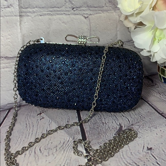 navy evening handbags